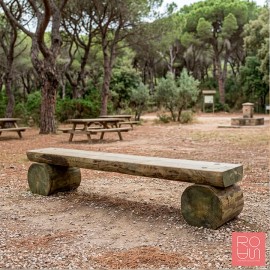 Banc de fusta rústic 2m sense respatller | Fusta massissa